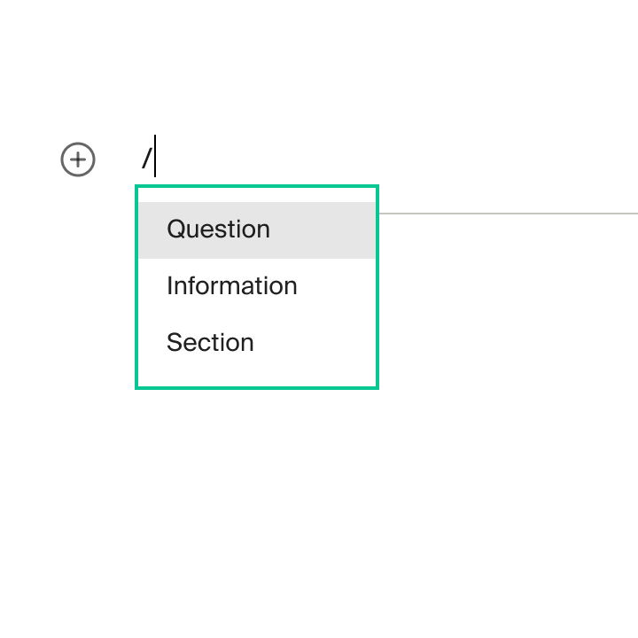 Question configuration UI